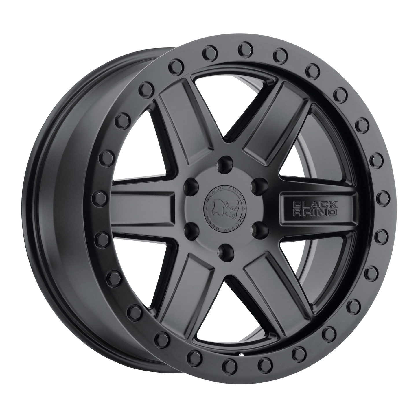 18x9.5 Black Rhino ATTICA MATTE BLACK W/ BLACK RING Wheel 6x135 (12mm)