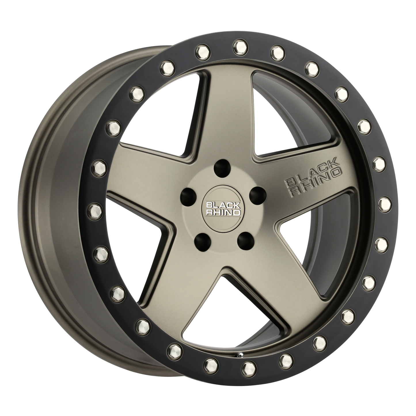 17x8.5 Black Rhino CRAWLER MATTE BRONZE W/ BLACK RING Wheel 6x5.5 (-32mm)