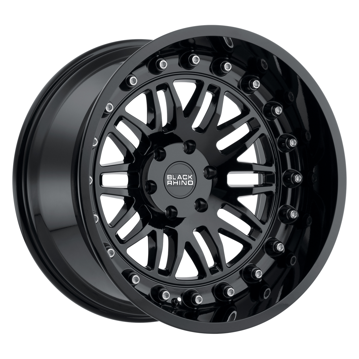 22x11.5 Black Rhino FURY GLOSS BLACK Wheel 6x5.5 (-44mm)