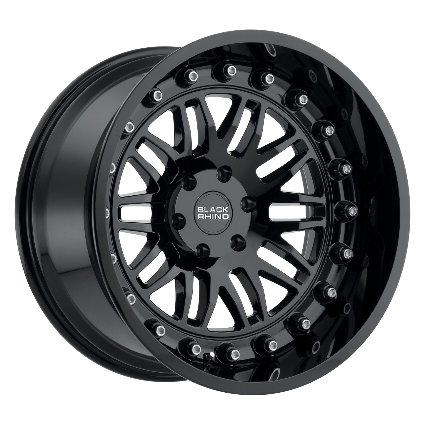 22x11.5 Black Rhino FURY GLOSS BLACK Wheel 6x5.5 (-44mm)