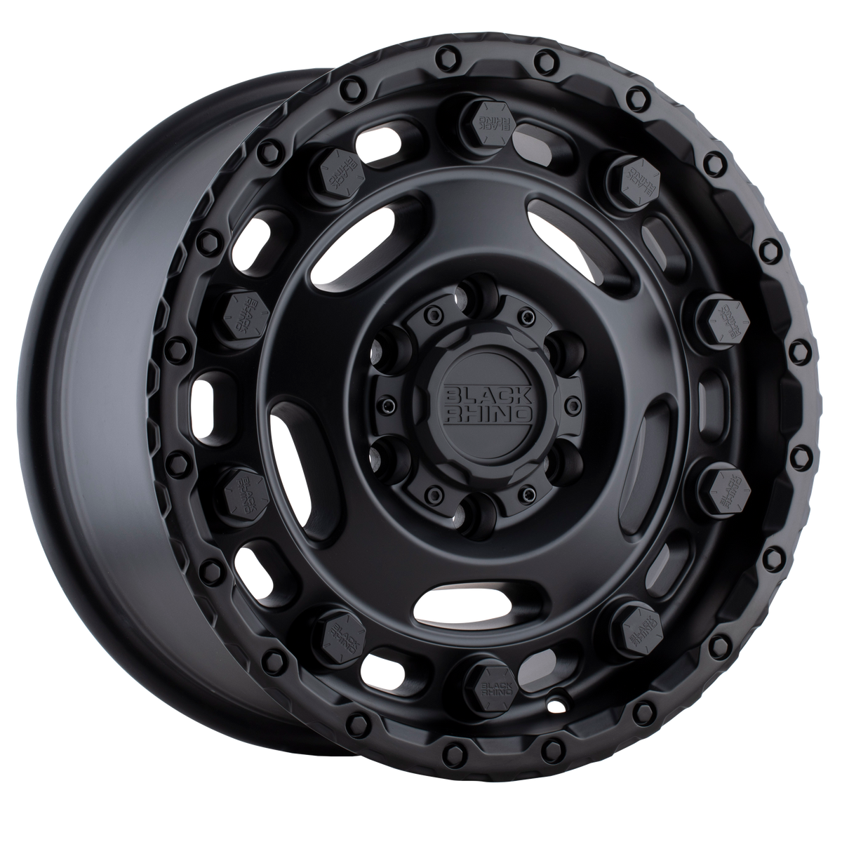 16x8 Black Rhino GLACIER MATTE BLACK Wheel 6x130 (45mm)
