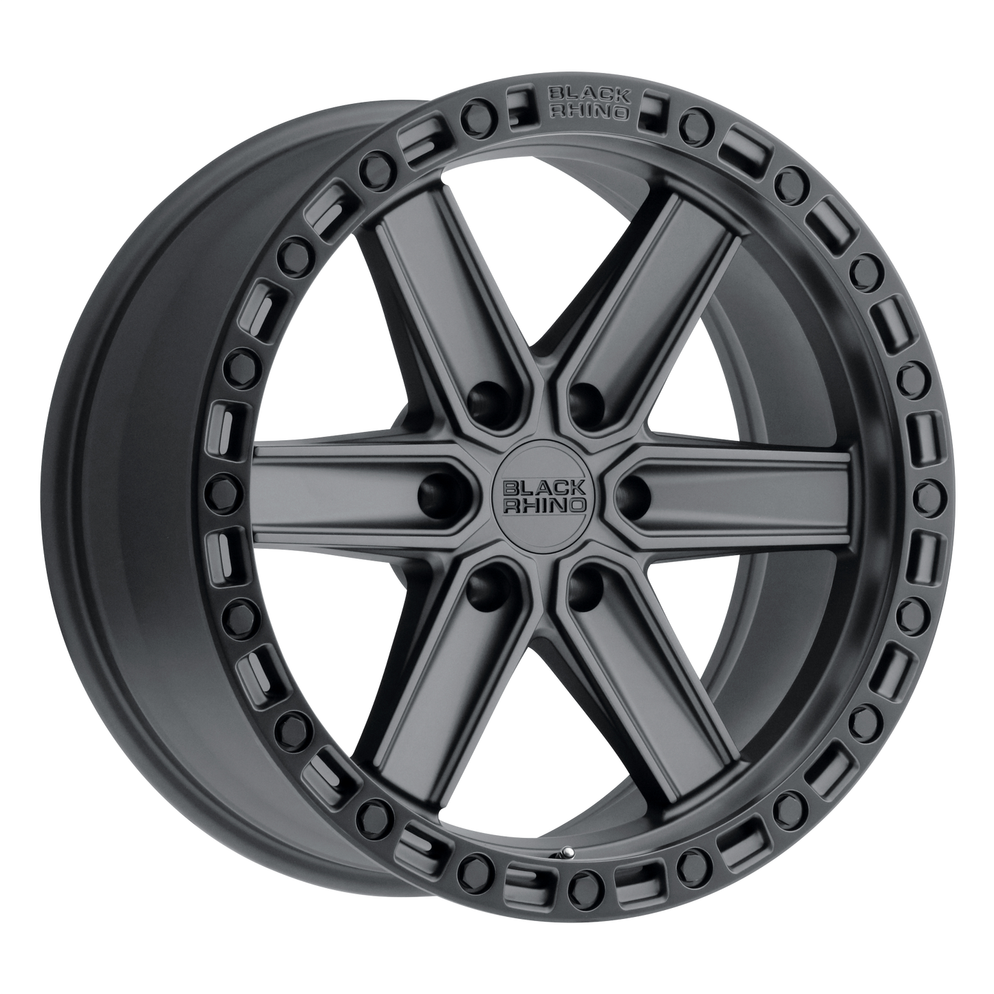 17x9 Black Rhino HENDERSON GUN BLACK W/ BLACK RING Wheel 6x135 (0mm)