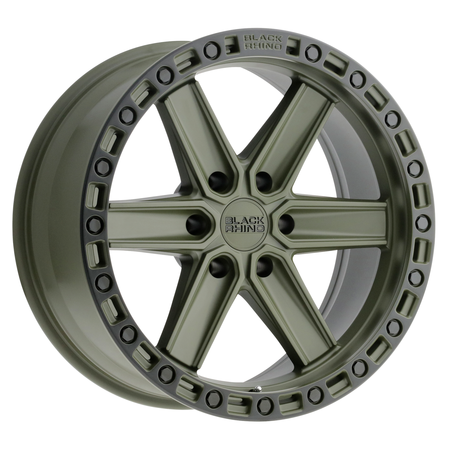 18x9 Black Rhino HENDERSON OLIVE DRAB GREEN W/ BLACK RING Wheel 6x5.5 (-12mm)