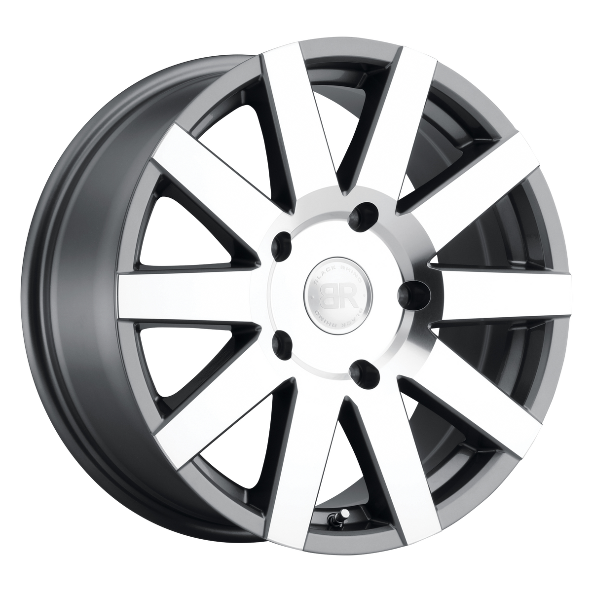 16x7.5 Black Rhino JOURNEY GLOSS GUNMETAL W/ MIRROR-CUT FACE Wheel 6x5.5 (45mm)