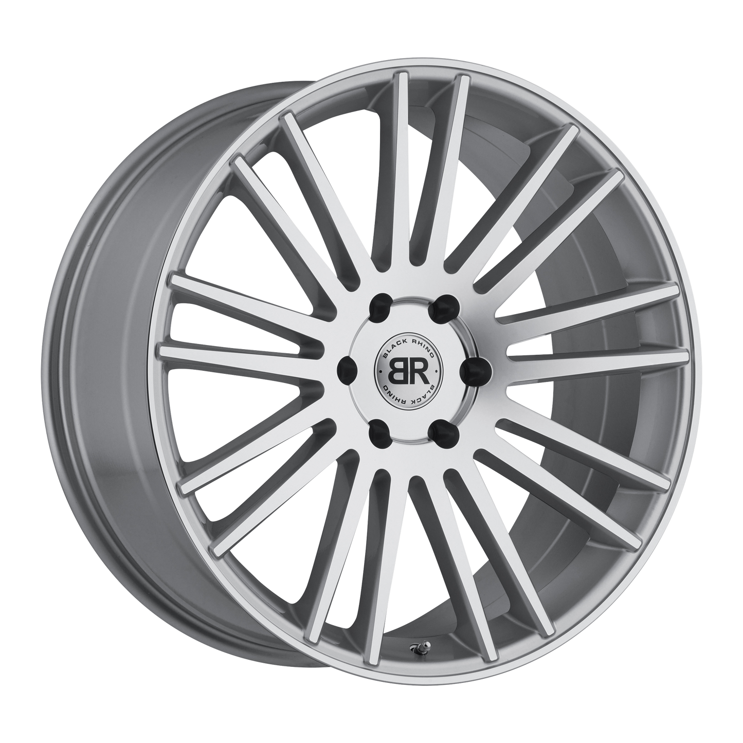 22x9.5 Black Rhino KRUGER SILVER W/ MIRROR-CUT FACE Wheel 5x5.5 (20mm)