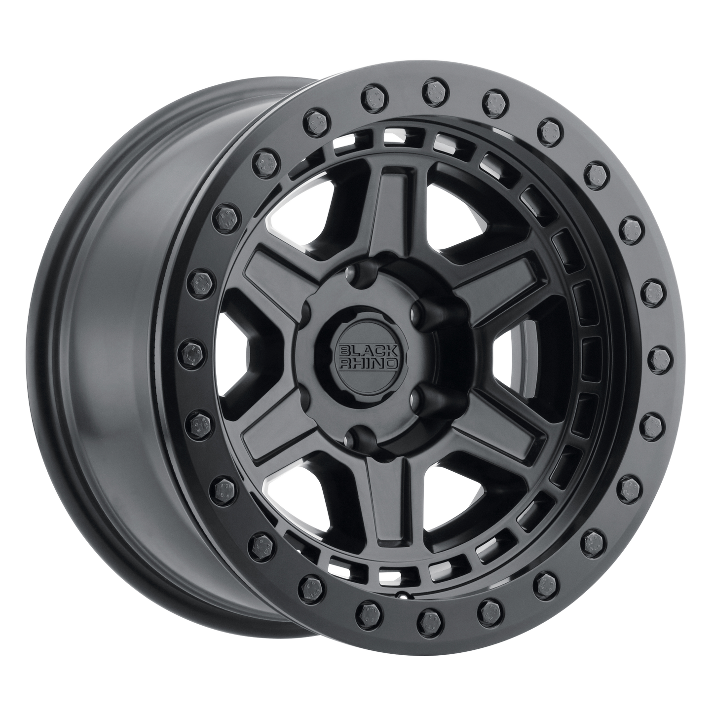 17x8.5 Black Rhino Reno BEADLOCK Matte Blk W/Blk Bolts Wheel 5x4.5 (-38mm)