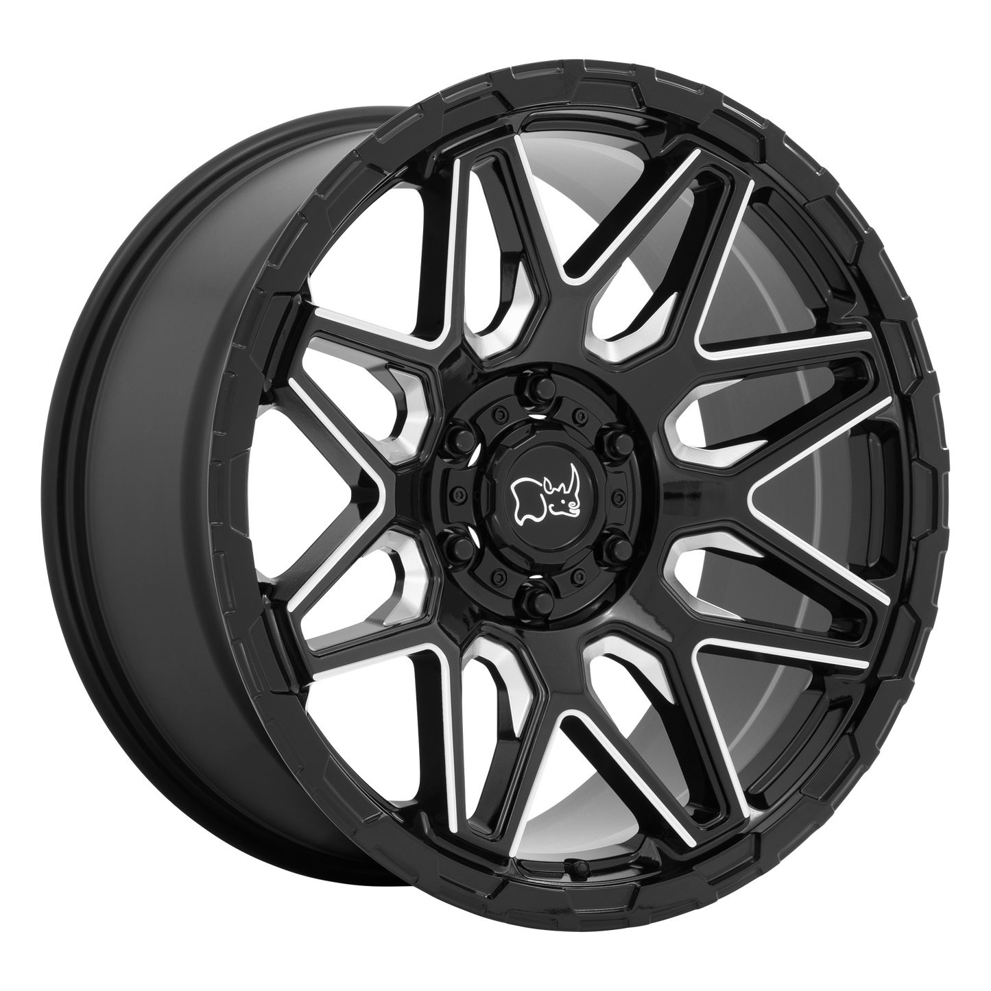20x9.5 Black Rhino SHOCKWAVE GLOSS BLACK Wheel 6x120 (12mm)