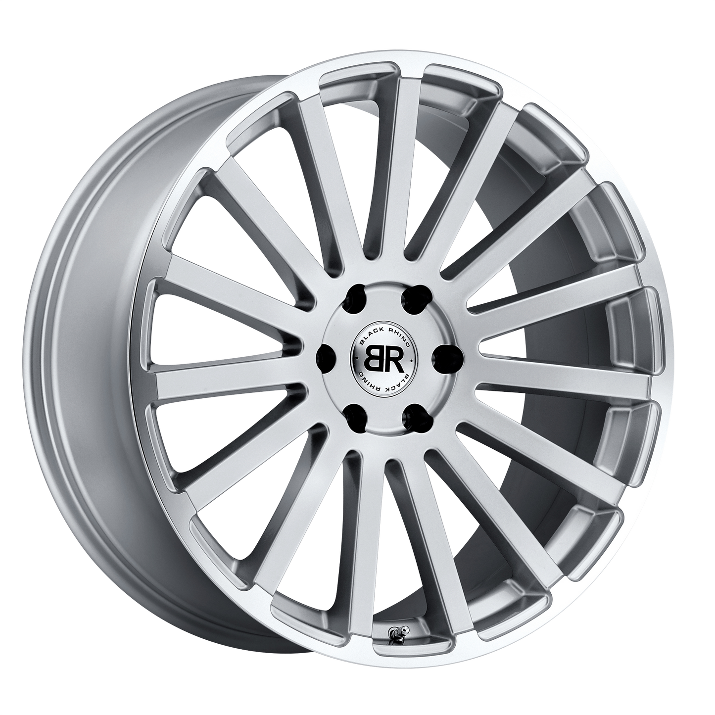 22x9.5 Black Rhino SPEAR SILVER W/ MIRROR-CUT EDGE Wheel 5x150 (25mm)