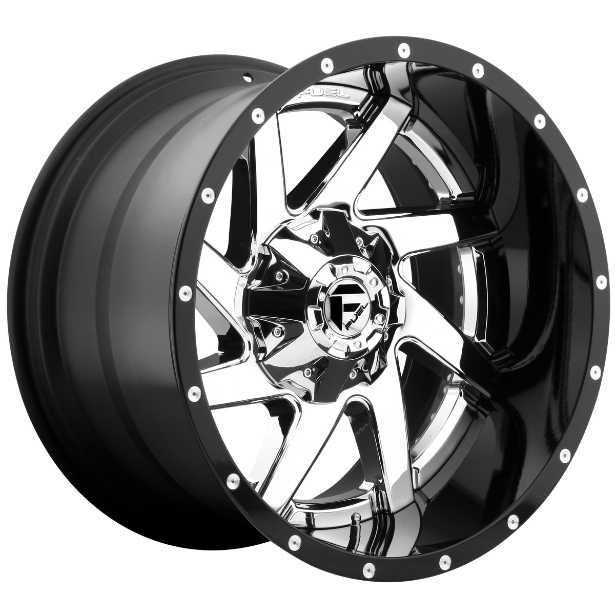 20x12 Fuel D263 Renegade Chrome W/Black Lip Wheel 6x5.5/6x135 (-44mm)