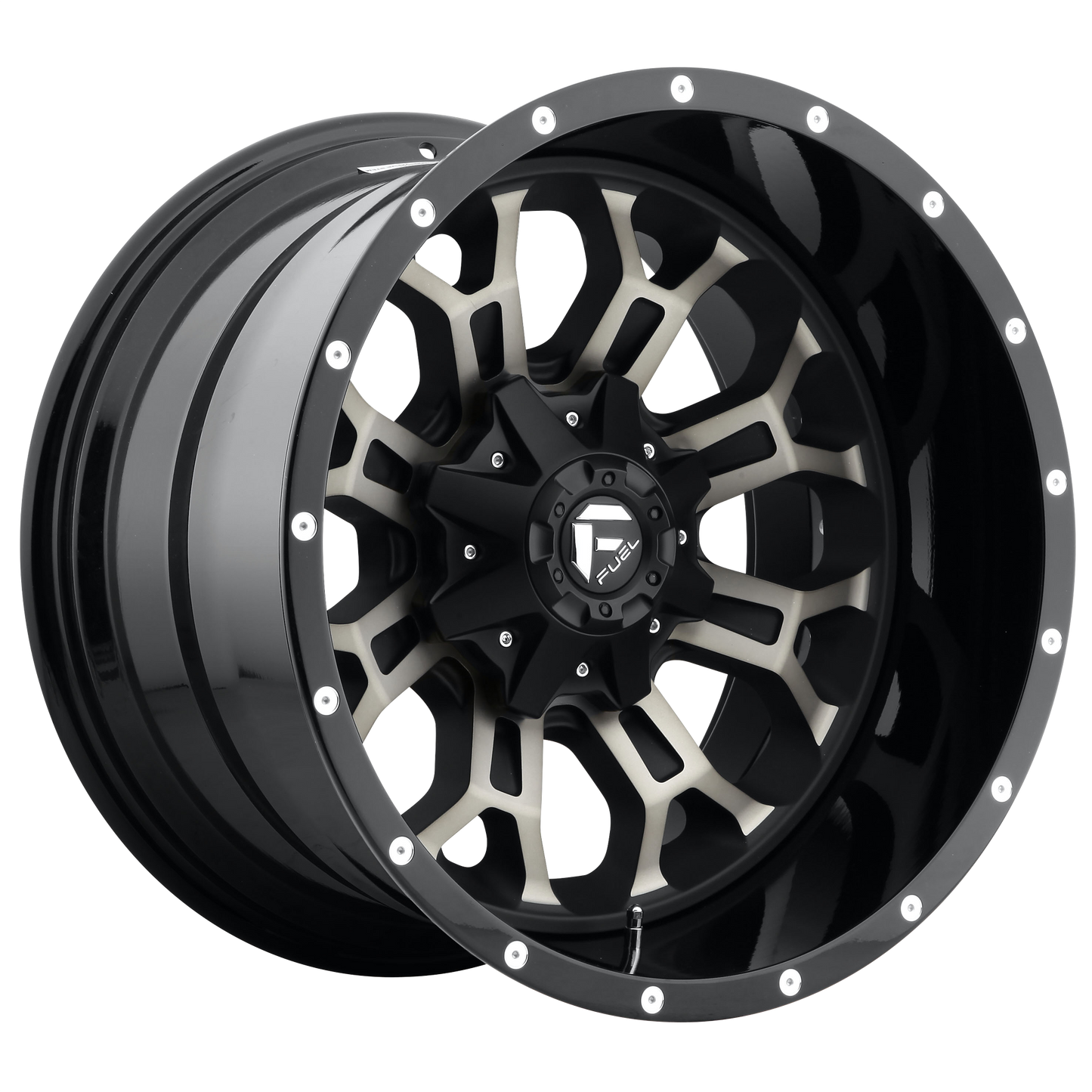 22x12 Fuel D268 Crush Black & Machined Wheel 8x170 (-44mm)