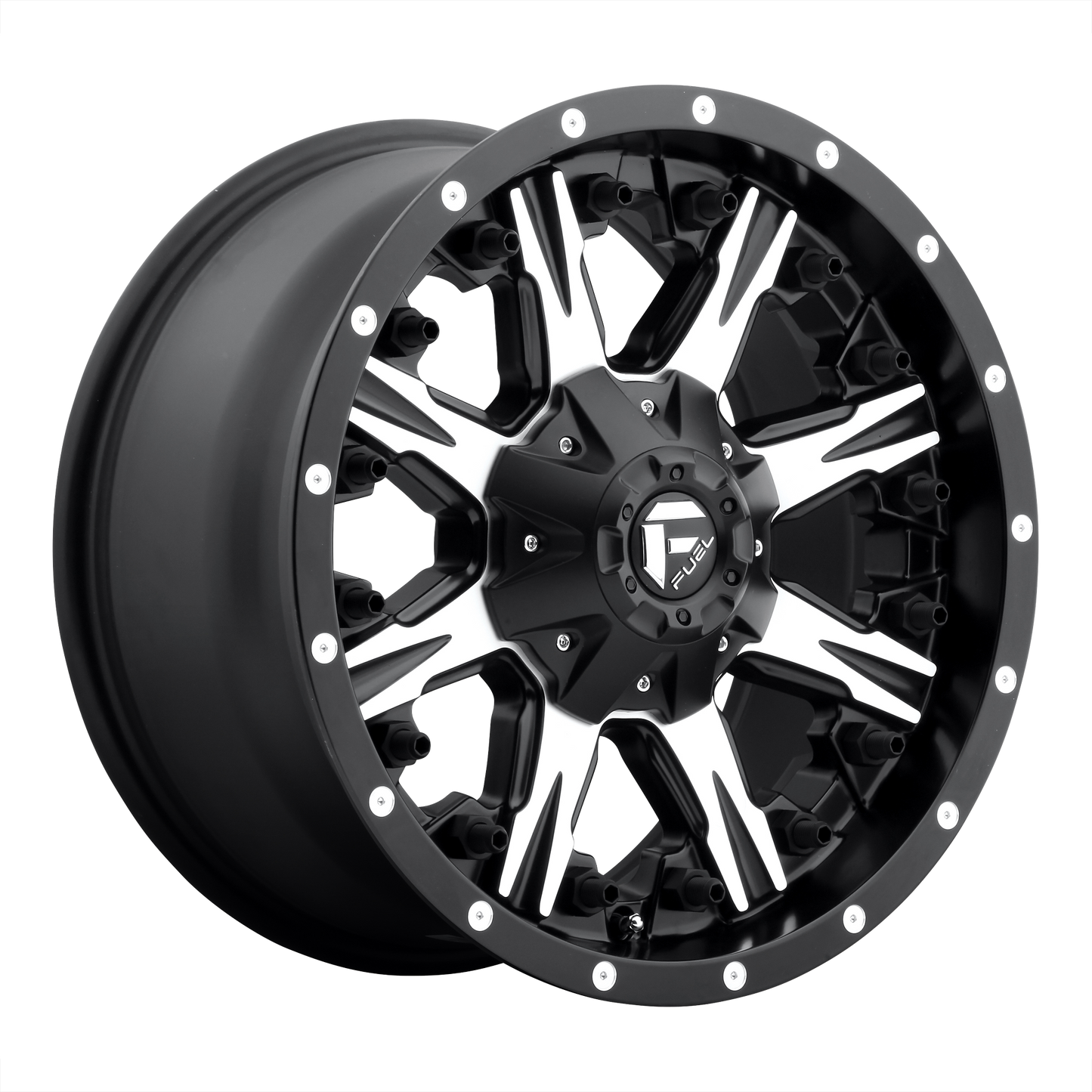 20x9 Fuel D541 Nutz Black & Machined Wheel 6x135/6x5.5 (1mm)