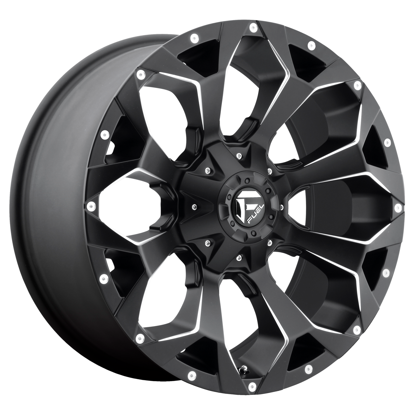 20x10 Fuel D546 Assault Matte Black & Milled Wheel 8x6.5 (-18mm)
