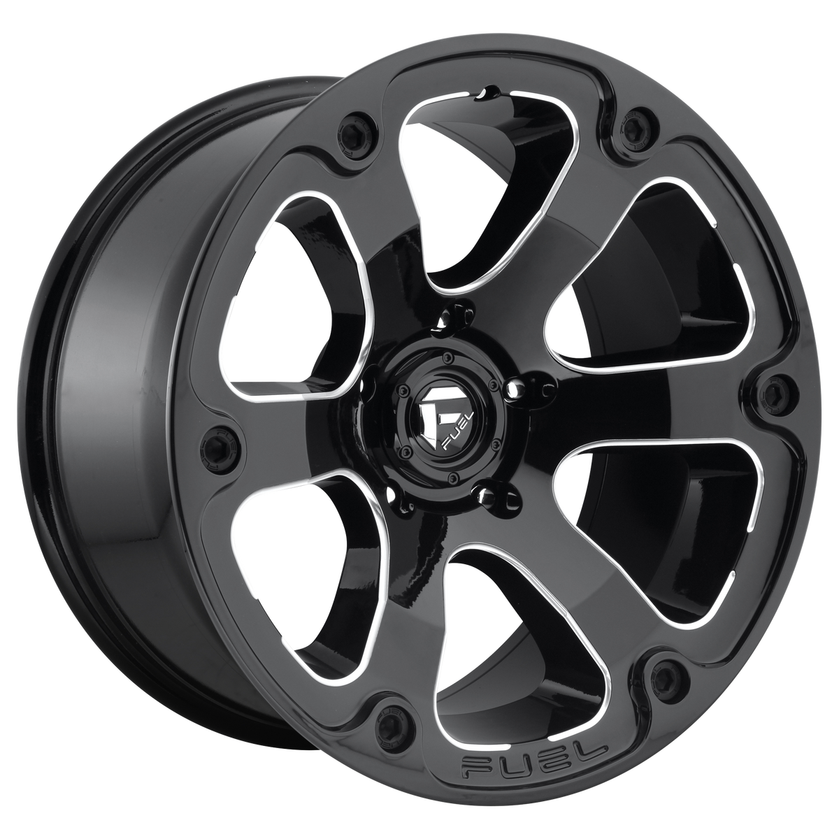 18x9 Fuel D562 Beast Gloss Black & Milled Wheel 6x135 (-12mm)