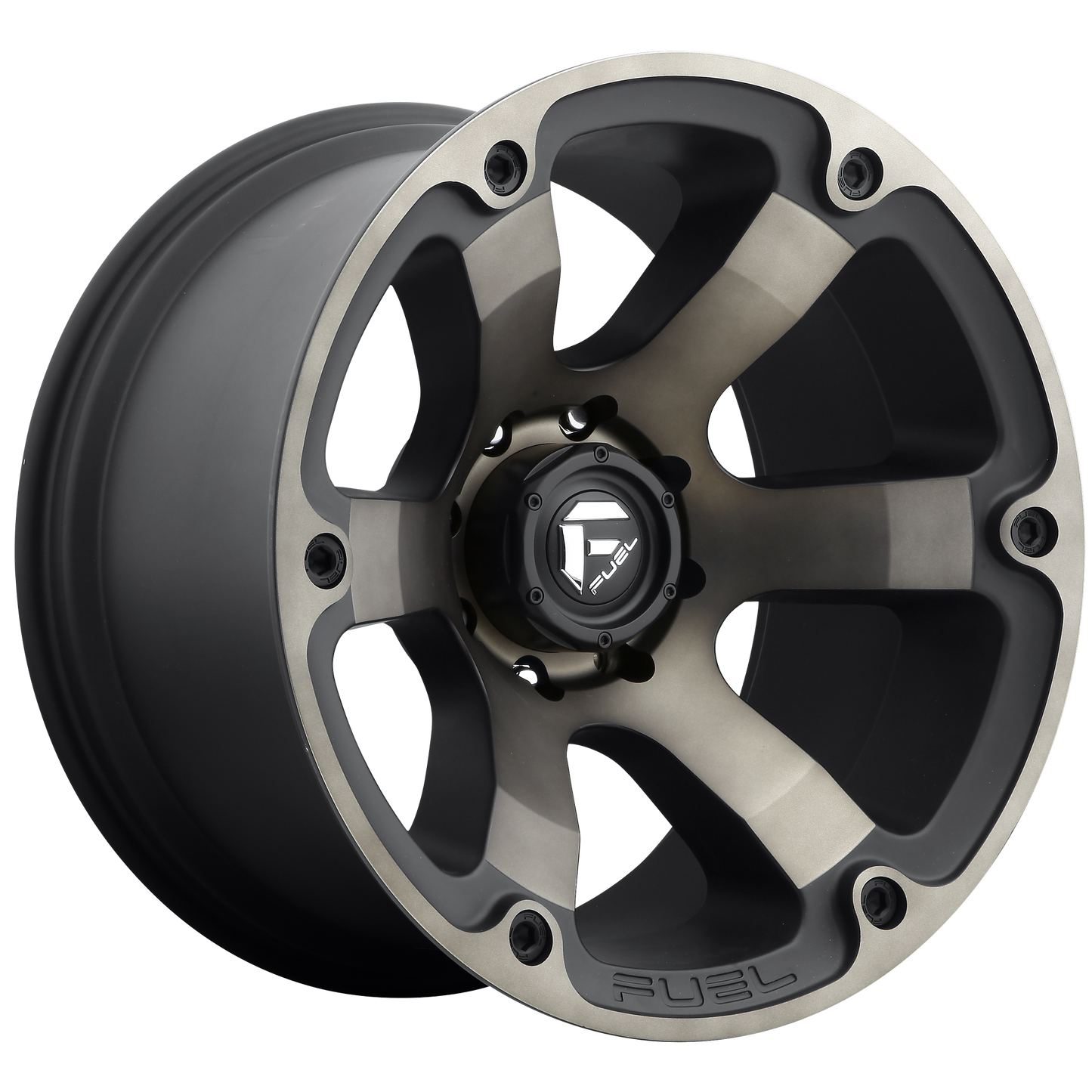17x9 Fuel D564 Beast Matte Black & Machined Wheel 5x5.5 (1mm)
