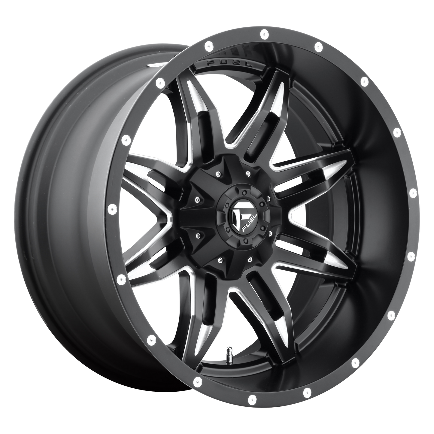 18x7 Fuel UTV D567 LETHAL MATTE BLACK MILLED Wheel 4x156 (13mm)