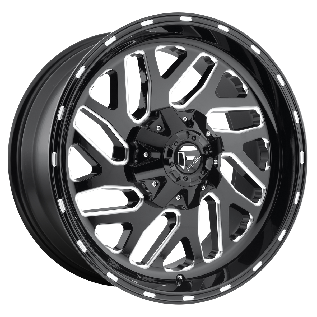 20x9 Fuel D581 Triton Black & Milled Wheel 5x4.5/5x5 (1mm)