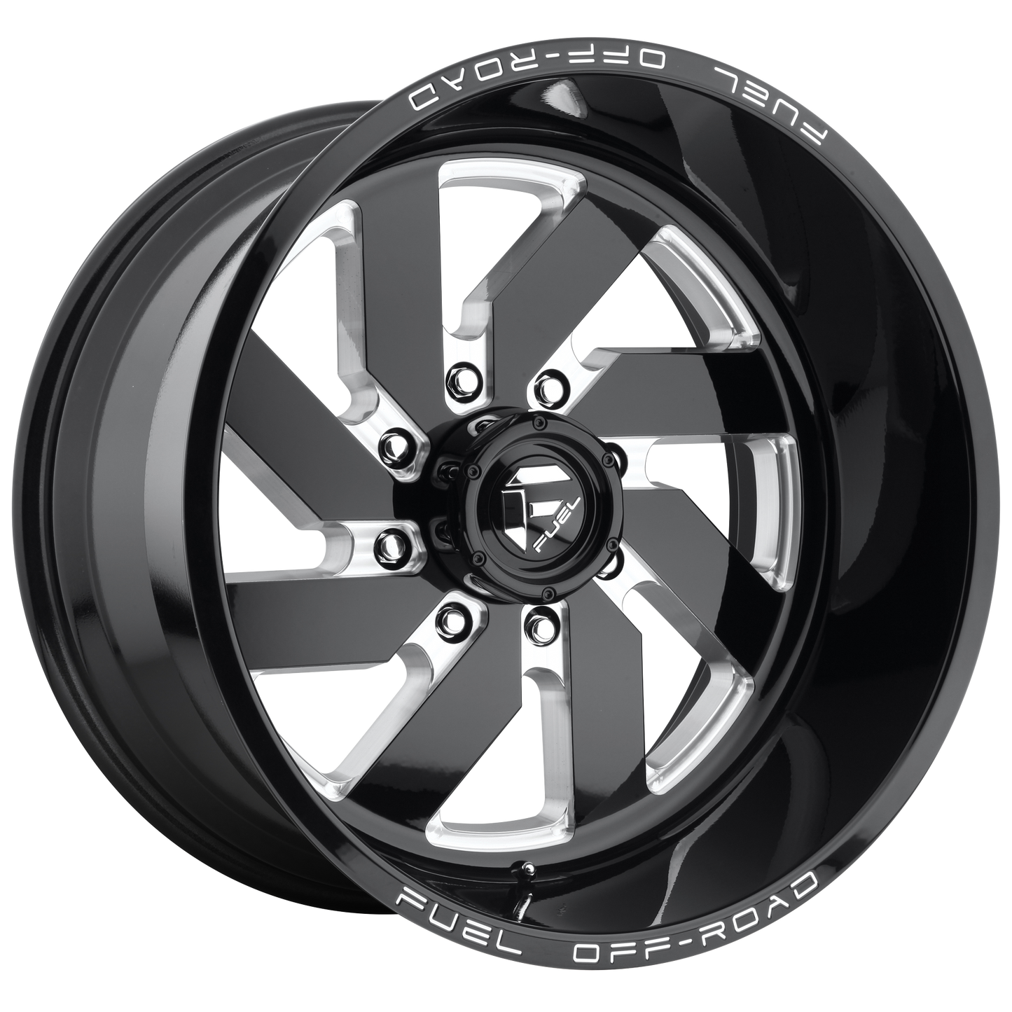 22x12 Fuel D582 Turbo Gloss Black & Milled Wheel 8x6.5 (-43mm)
