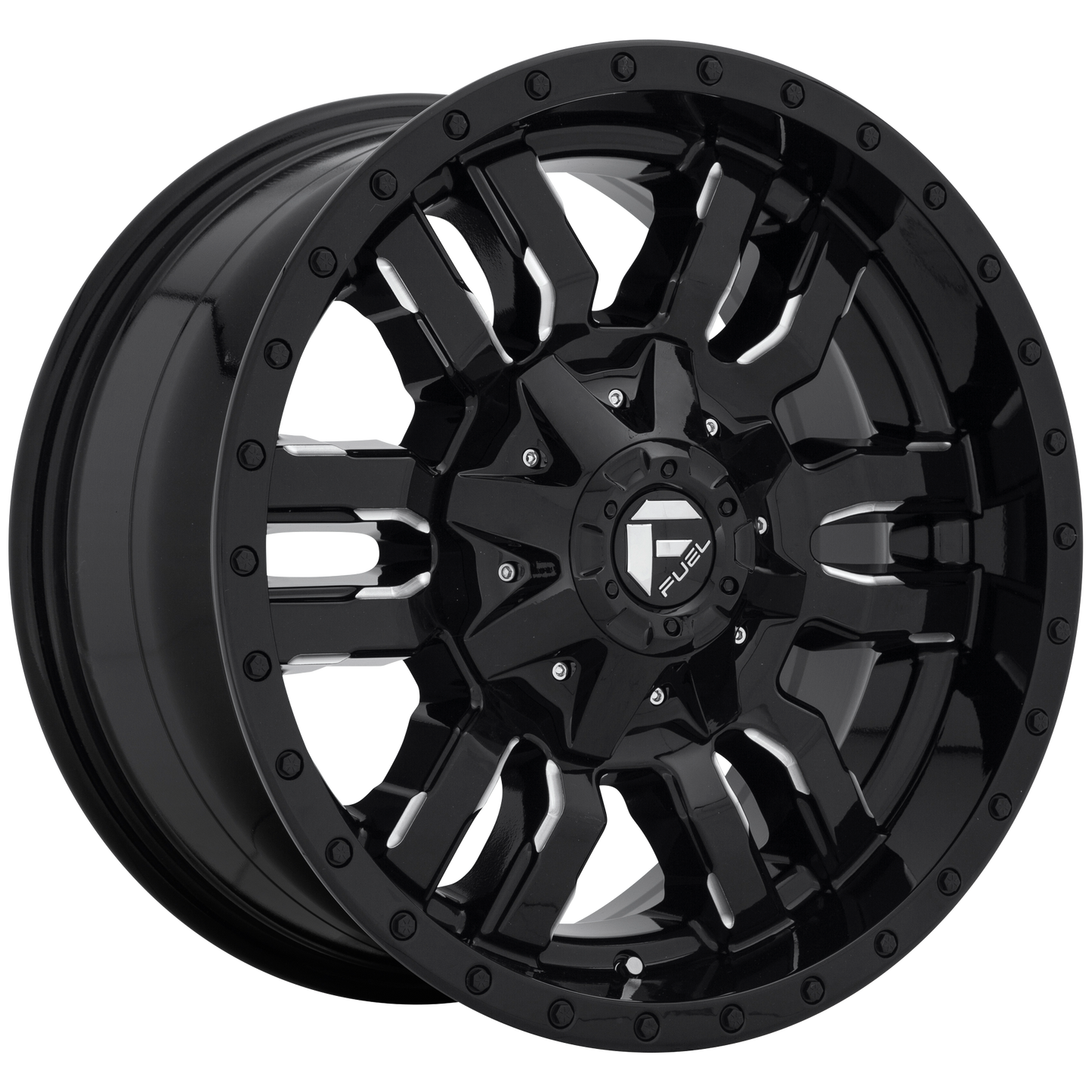 17x9 Fuel D595 Sledge Gloss Black & Milled Wheel 6x135/6x5.5 (1mm)