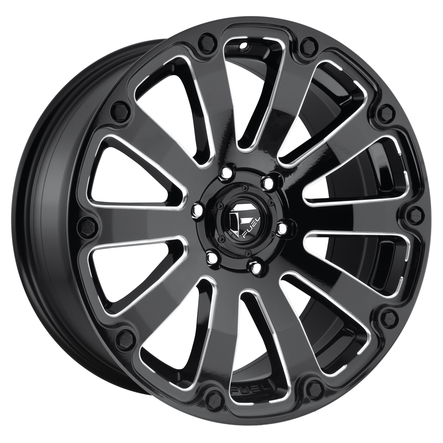 20x9 Fuel D598 Diesel Gloss Black & Milled Wheel 6x5.5 (20mm)