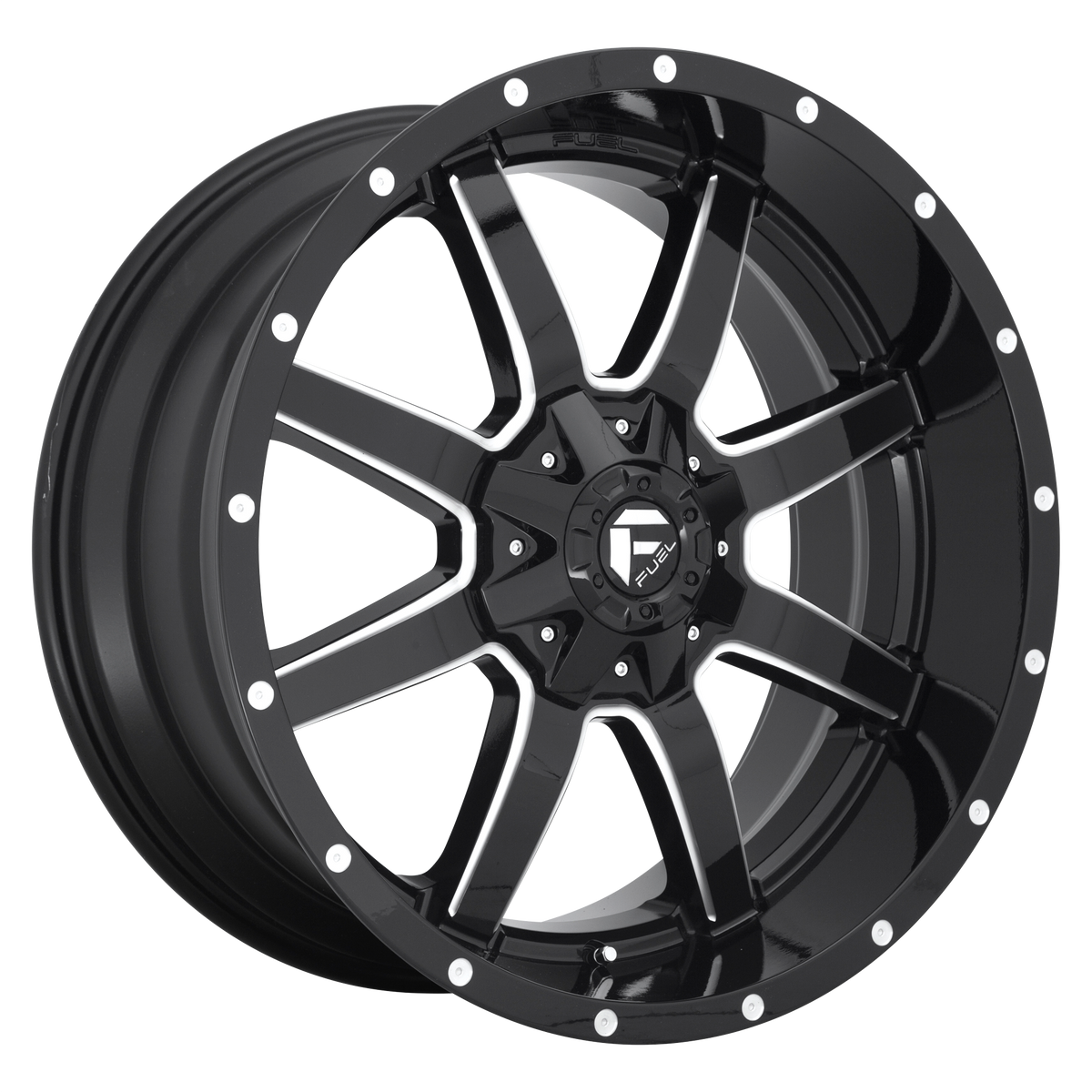20x10 Fuel D610 Maverick Gloss Black Milled Wheel 8x6.5 (-24mm)