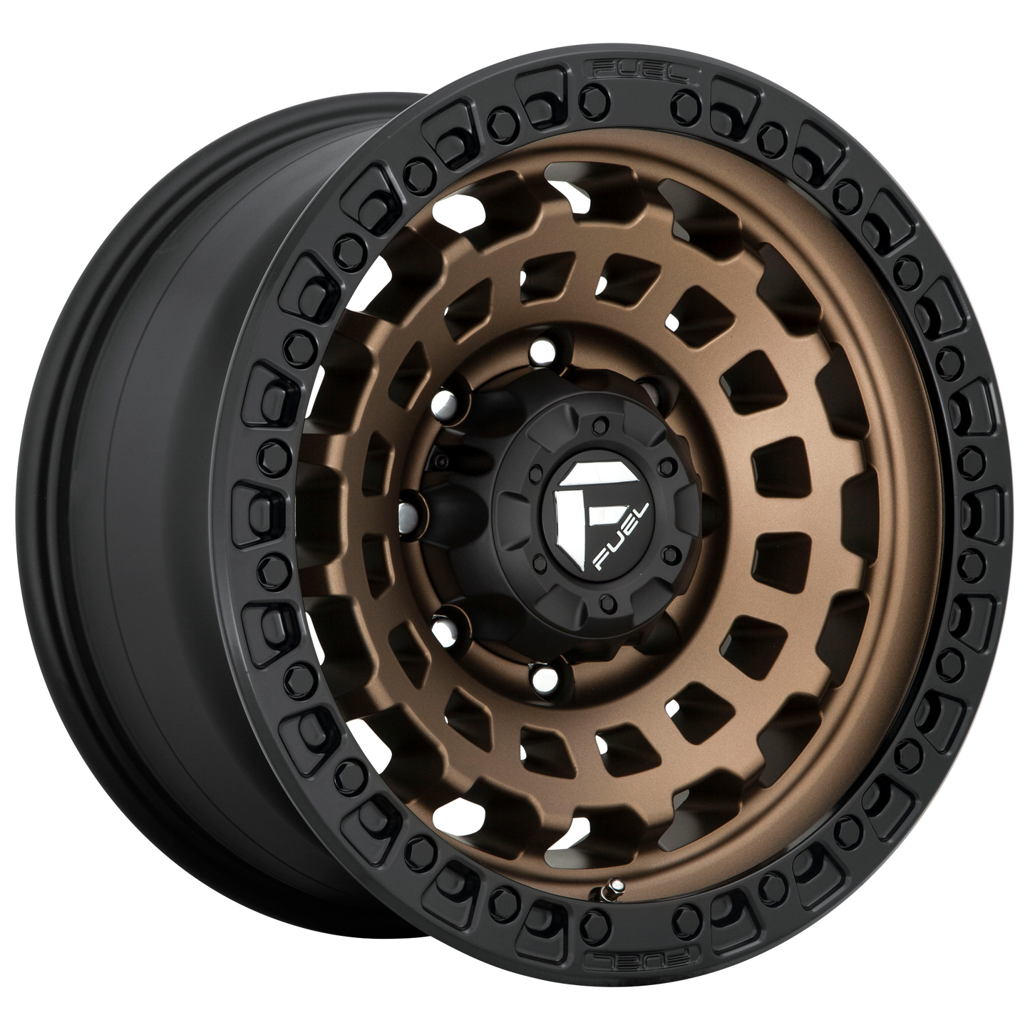 17x9 Fuel D634 ZEPHYR MATTE BRONZE BLACK BEAD RING Wheel 8x6.5 (-12mm)