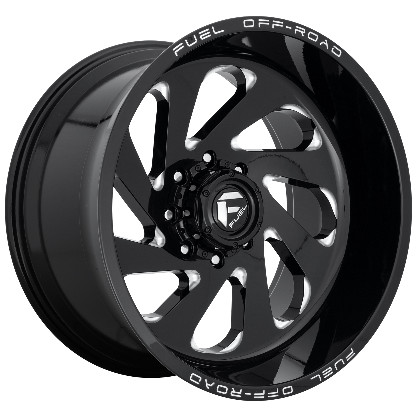22x12 Fuel D637 VORTEX GLOSS BLACK MILLED Wheel 8x170 (-44mm)