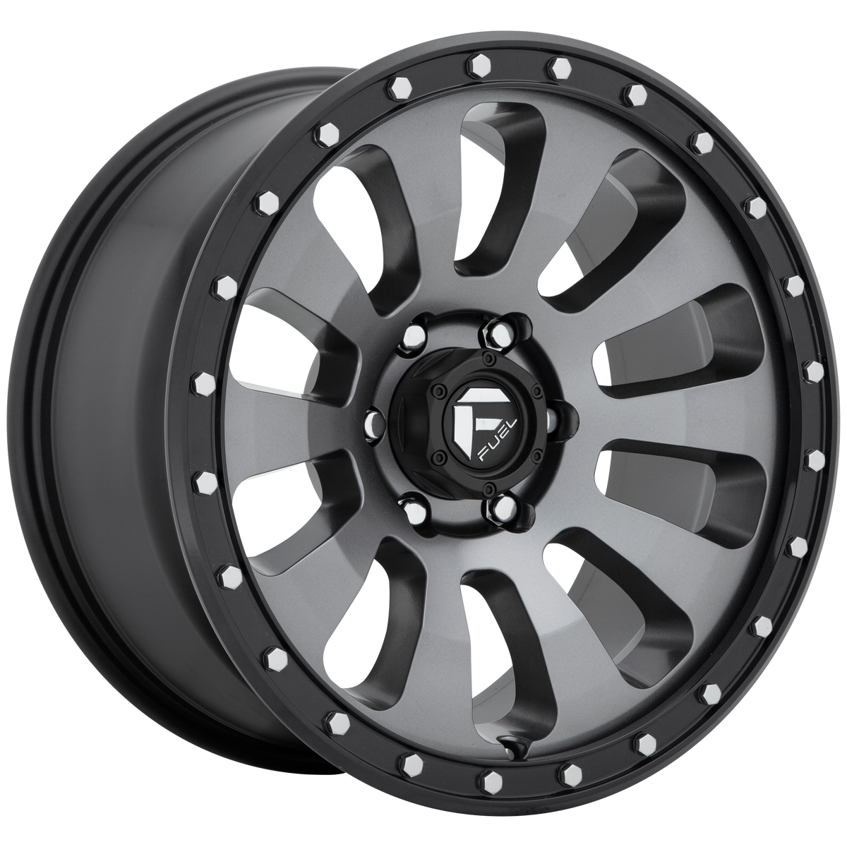 17x9 Fuel D648 TACTIC MATTE GUN METAL BLACK BEAD RING Wheel 5x5 (-12mm)