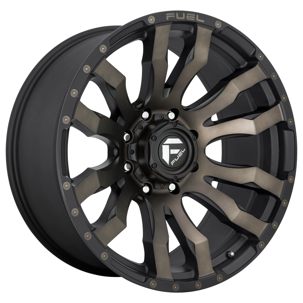 20x12 Fuel D674 BLITZ MATTE BLACK DOUBLE DARK TINT Wheel 6x135 (-44mm)