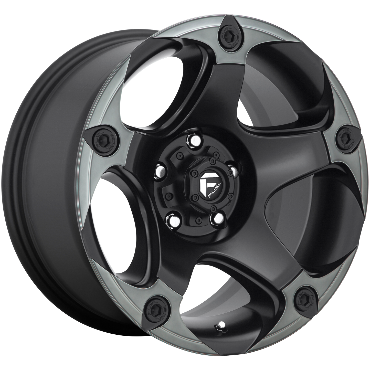 17x9 Fuel D685 MENACE MATTE BLACK DOUBLE DARK TINT Wheel 6x5.5 (-12mm)