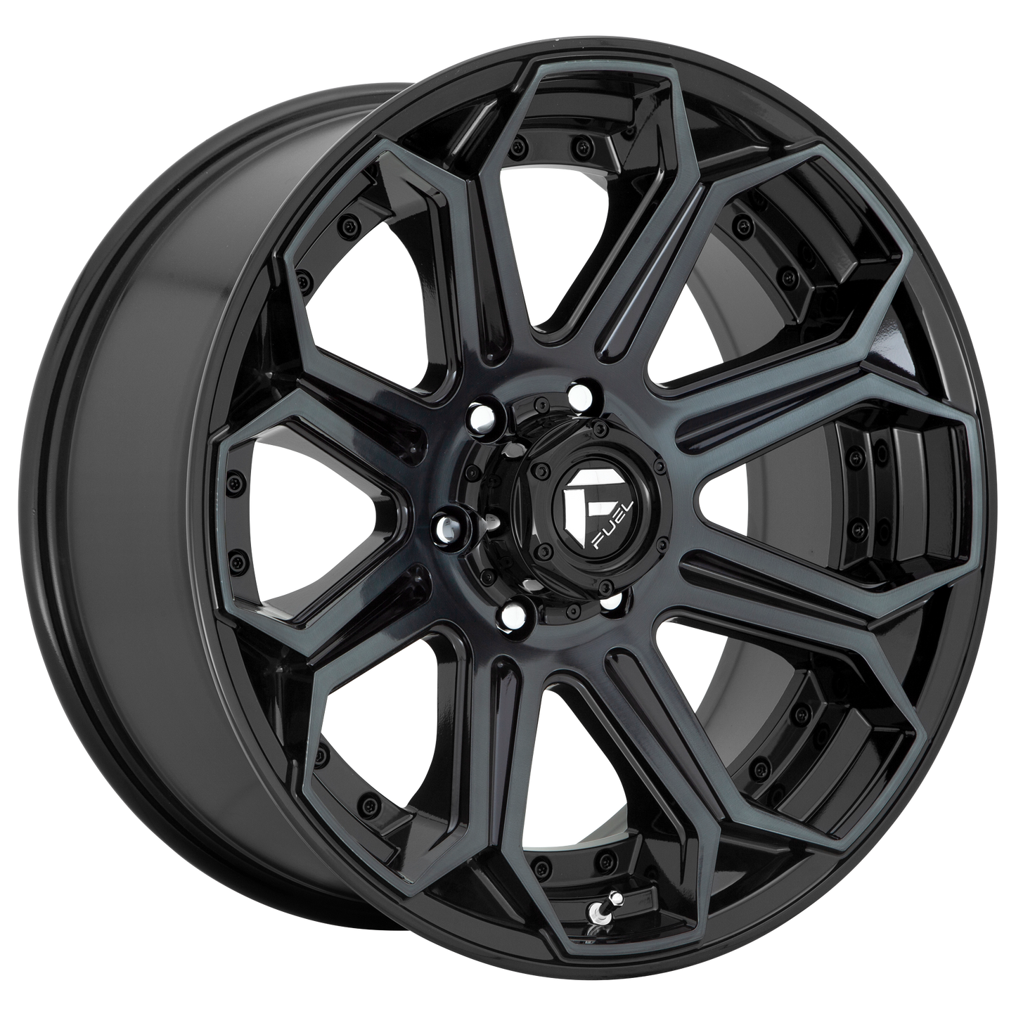 18x9 Fuel D704 SIEGE GLOSS MACHINED DOUBLE DARK TINT Wheel 6x5.5 (-12mm)