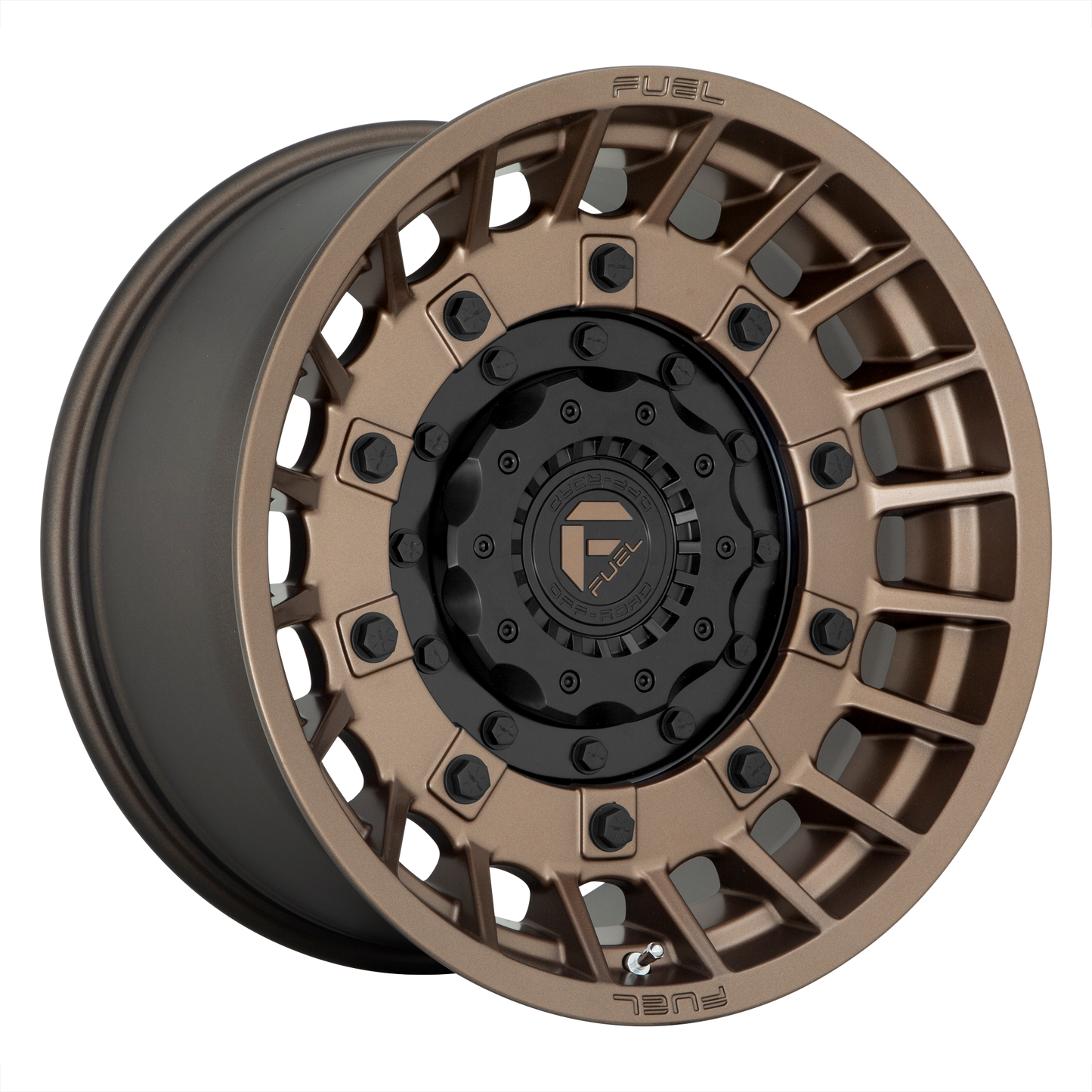 20x10 Fuel D725 MILITIA Matte Bronze & Black Wheel 8x180 (-18mm)