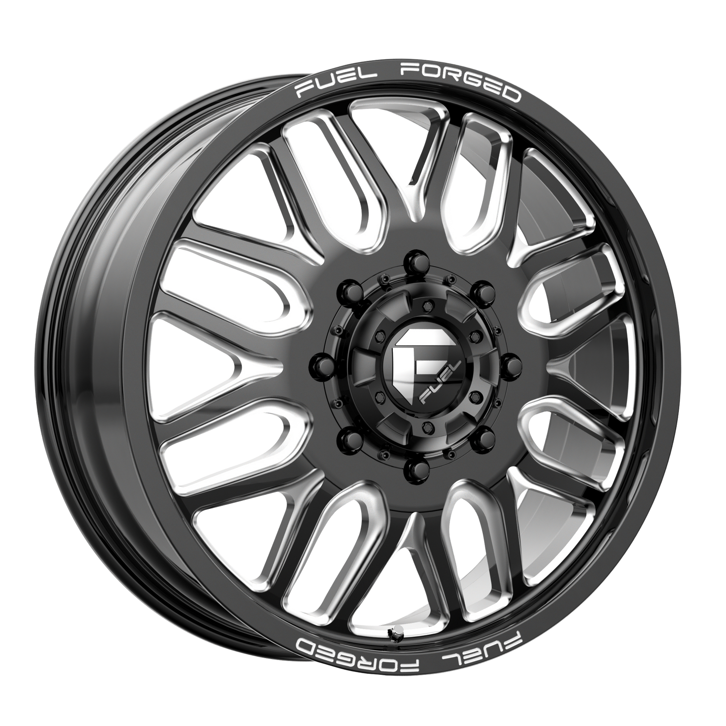20x8.25 FF66D Fuel Forged Matte Black Milled Rear DUALLY Wheel 8x200 (-202mm)