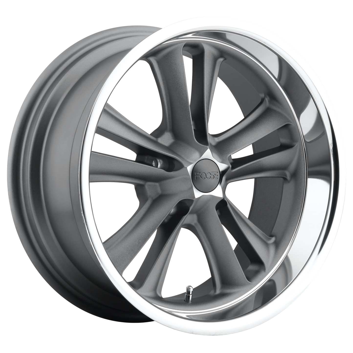 17x8 Foose F099 KNUCKLE MATTE GUN METAL MACHINED Wheel 5x4.5 (1mm)