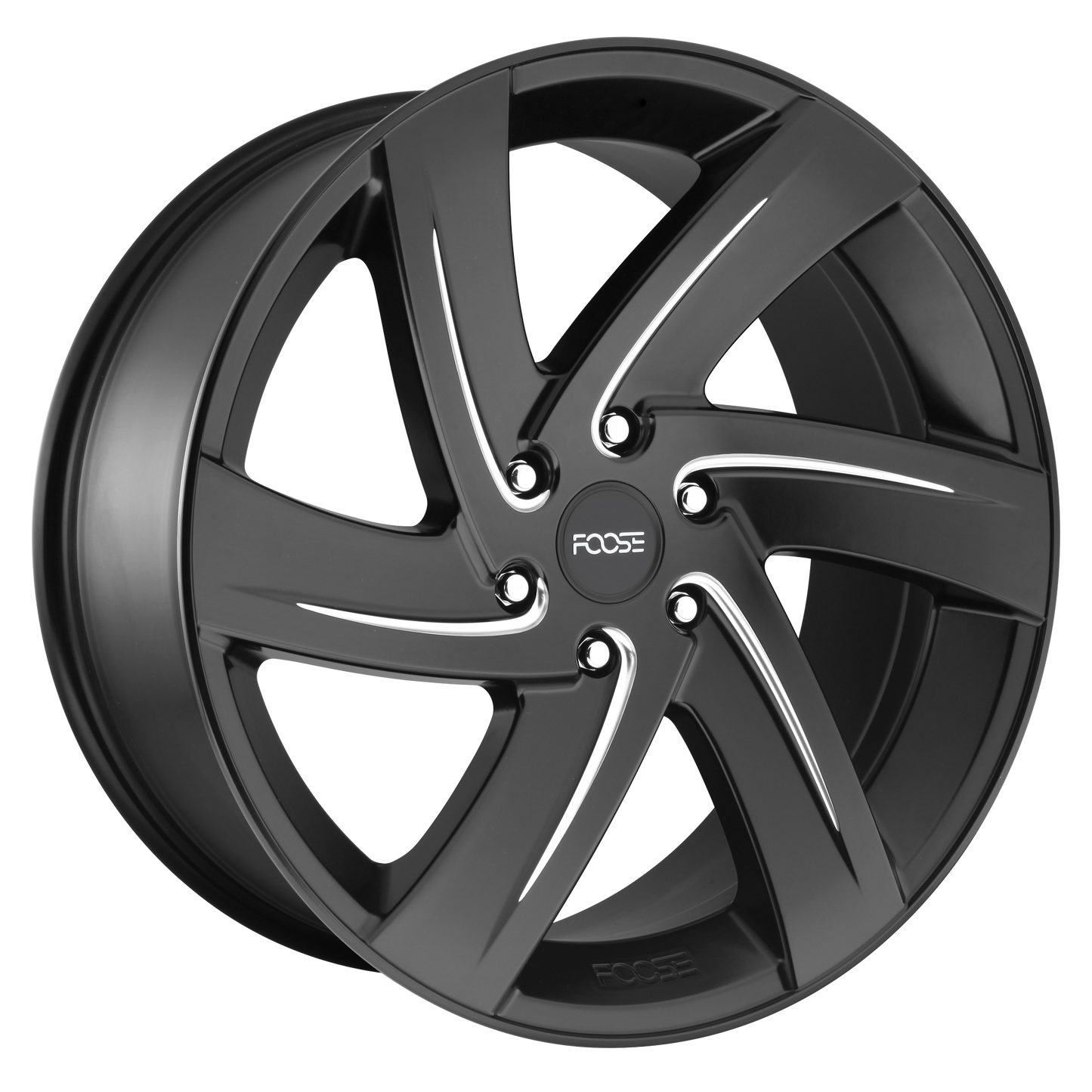 22x9.5 Foose F167 BODINE MATTE BLACK MILLED Wheel 6x135 (30mm)