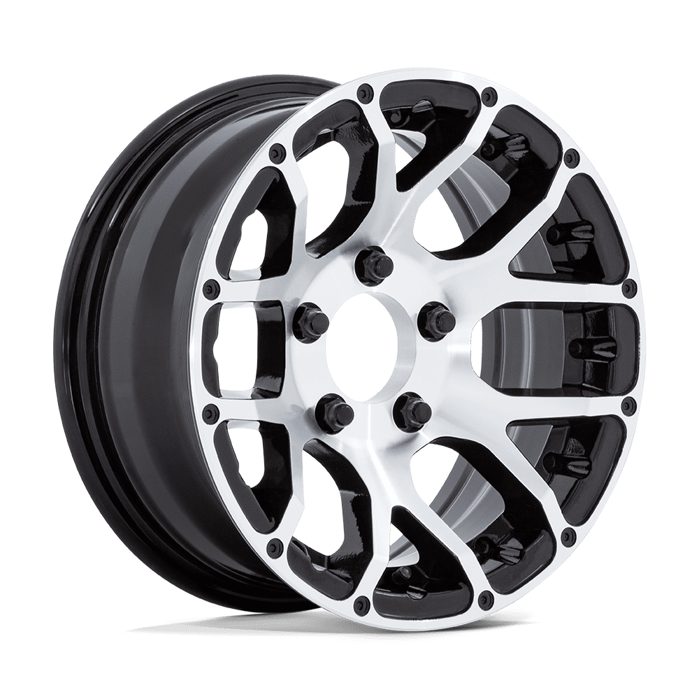 15x6 Helo HE825 Tease Gloss Black Machined Wheel 6x5.5 (0mm)