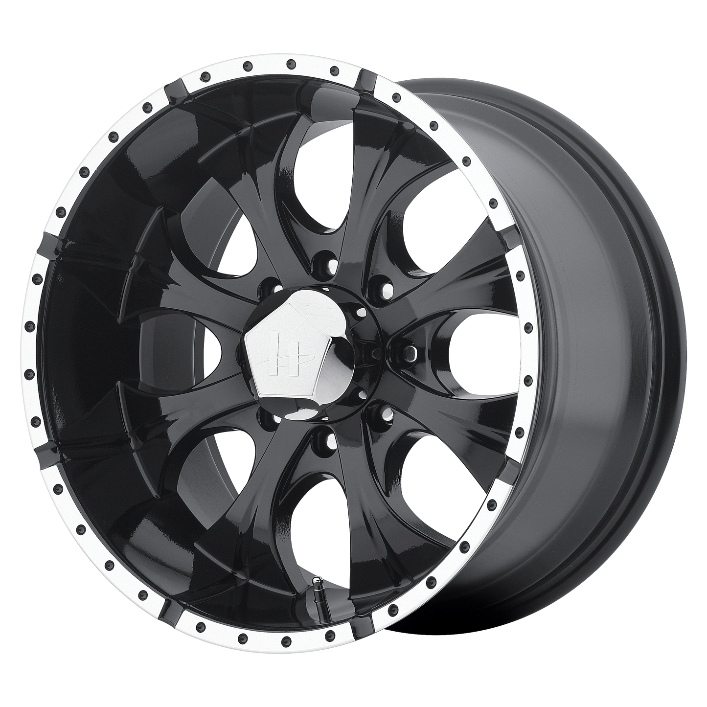 16x8 Helo HE791 MAxx Gloss Black Machined Wheel 6x5.5 (0mm)
