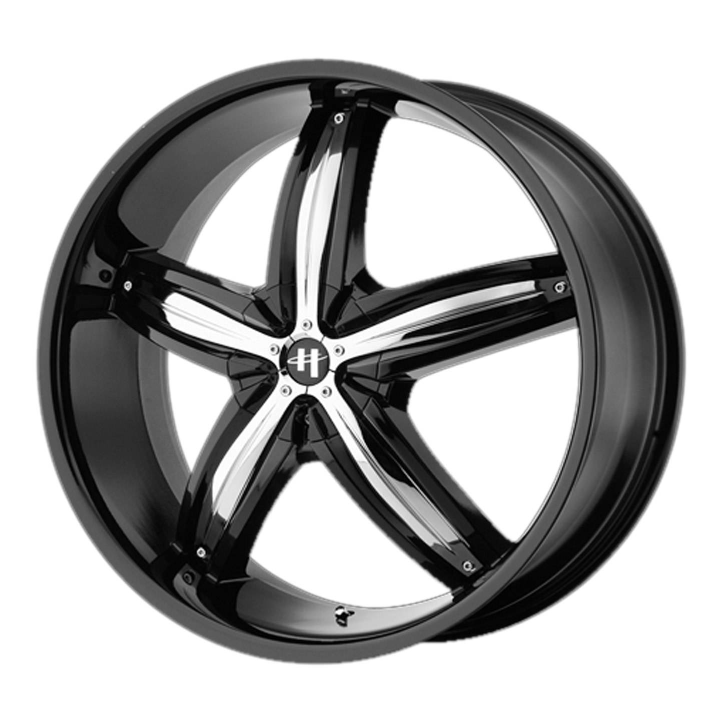 18x8 Helo HE844 Gloss Black W/Accents Wheel 5x108/5x4.5 (40mm)