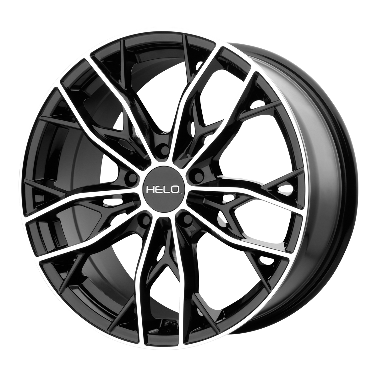 16x7 Helo HE907 Gloss Black Machined Wheel 5x4.5 (38mm)