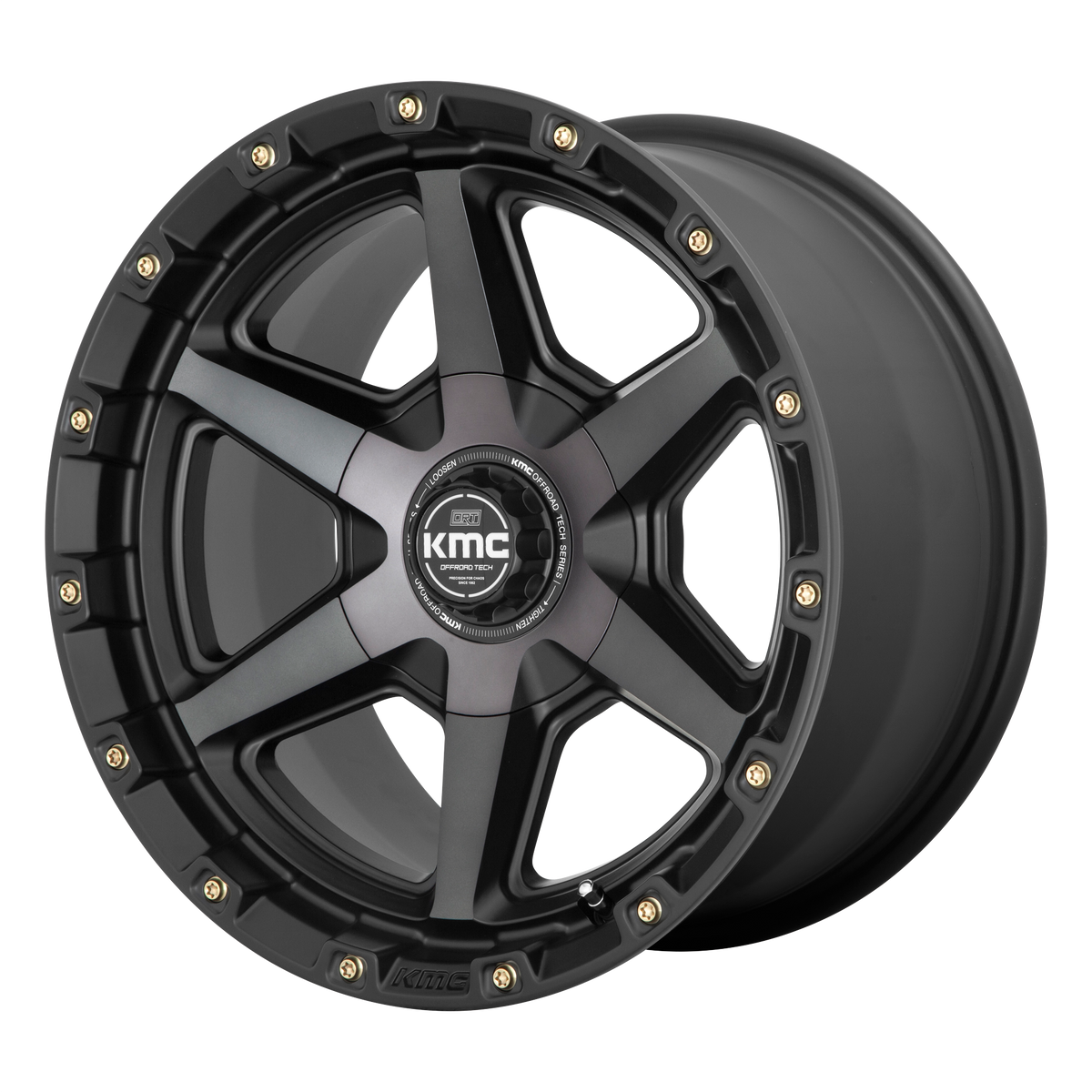 17x9 KMC KM101 TEMPO Satin Black W/ Gray Tint Wheel 5x5/5x5.5 (18mm)