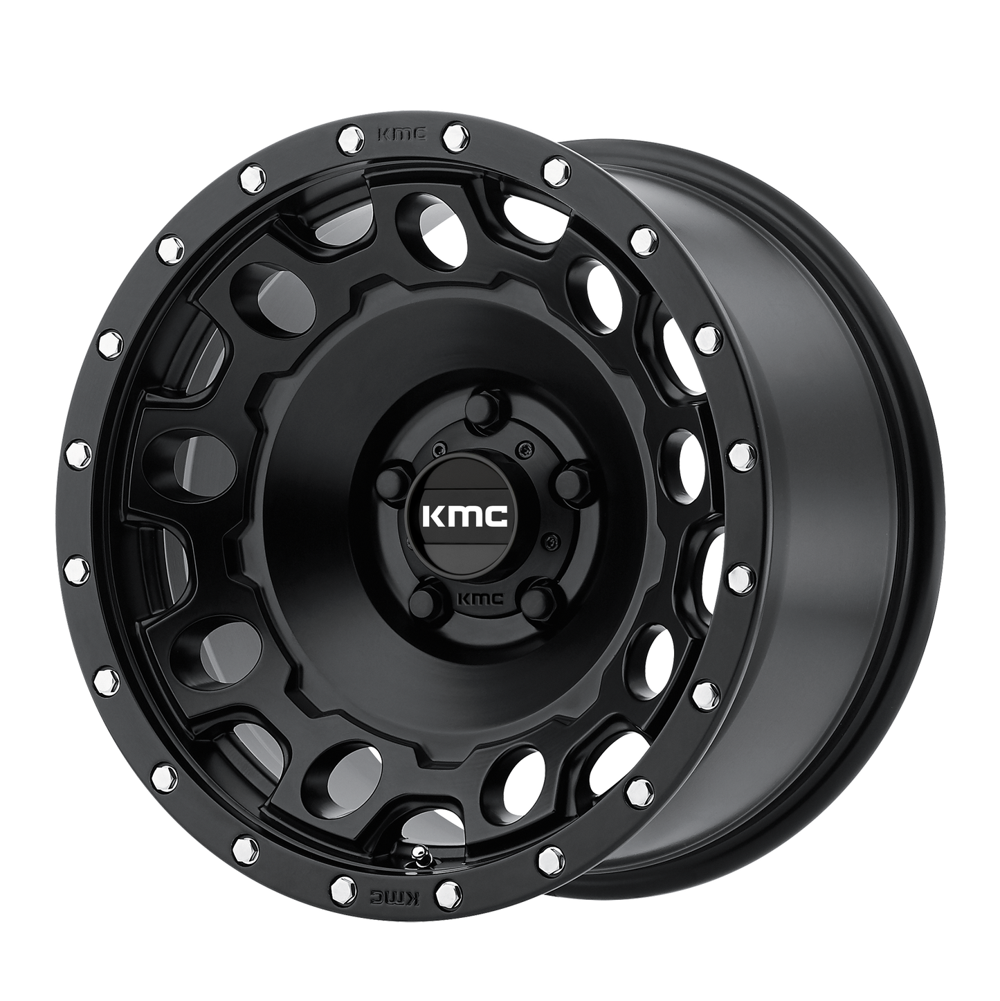 17x8.5 KMC KM529 HOLESHOT Satin Black Wheel 6x4.5 (34mm)