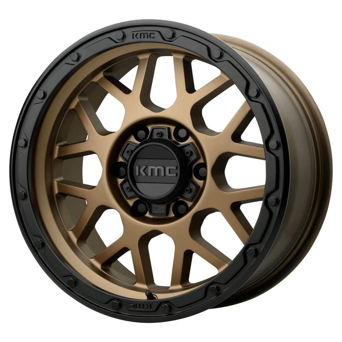 17x8.5 KMC KM535 GRENADE OFF-ROAD Matte Bronze Matte Black Lip Wheel 8X6.5 (0mm)