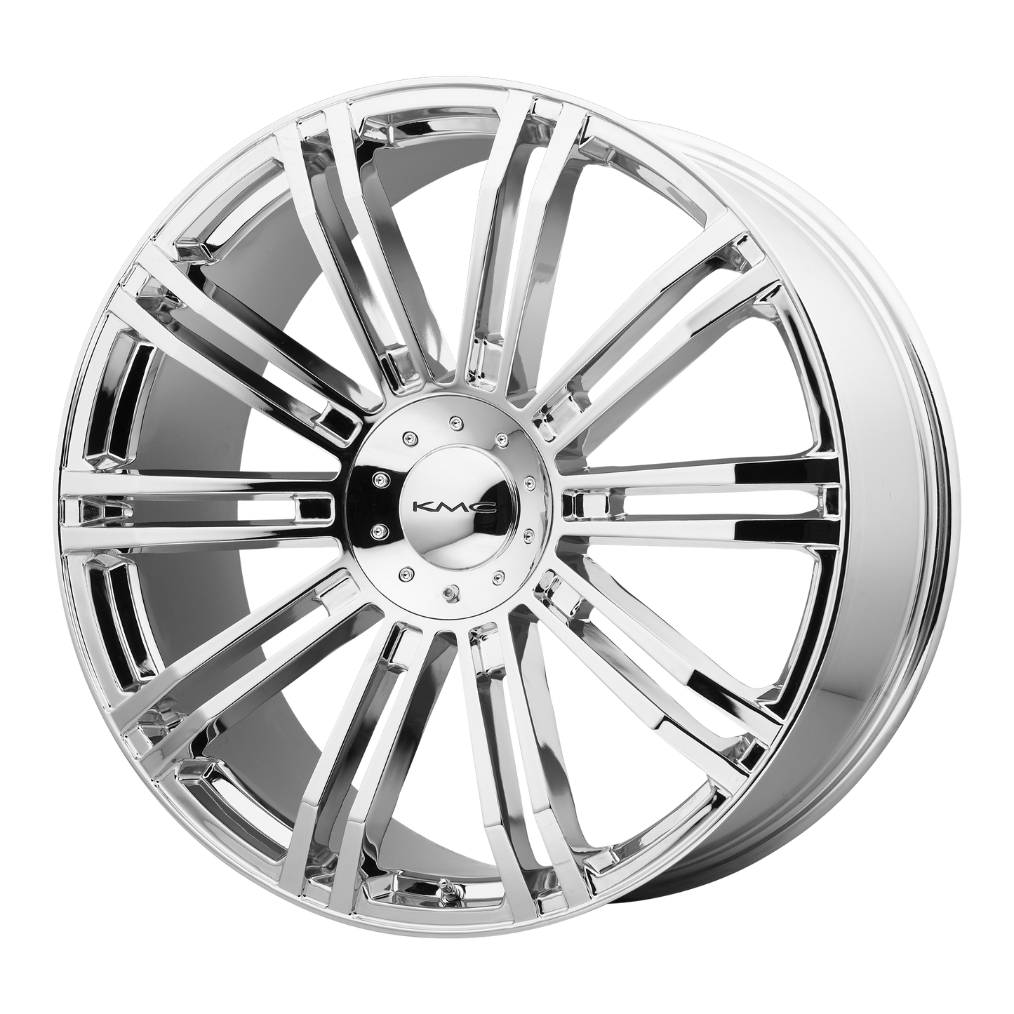 24x9.5 KMC KM677 D2 Chrome Wheel BLANK (35mm)