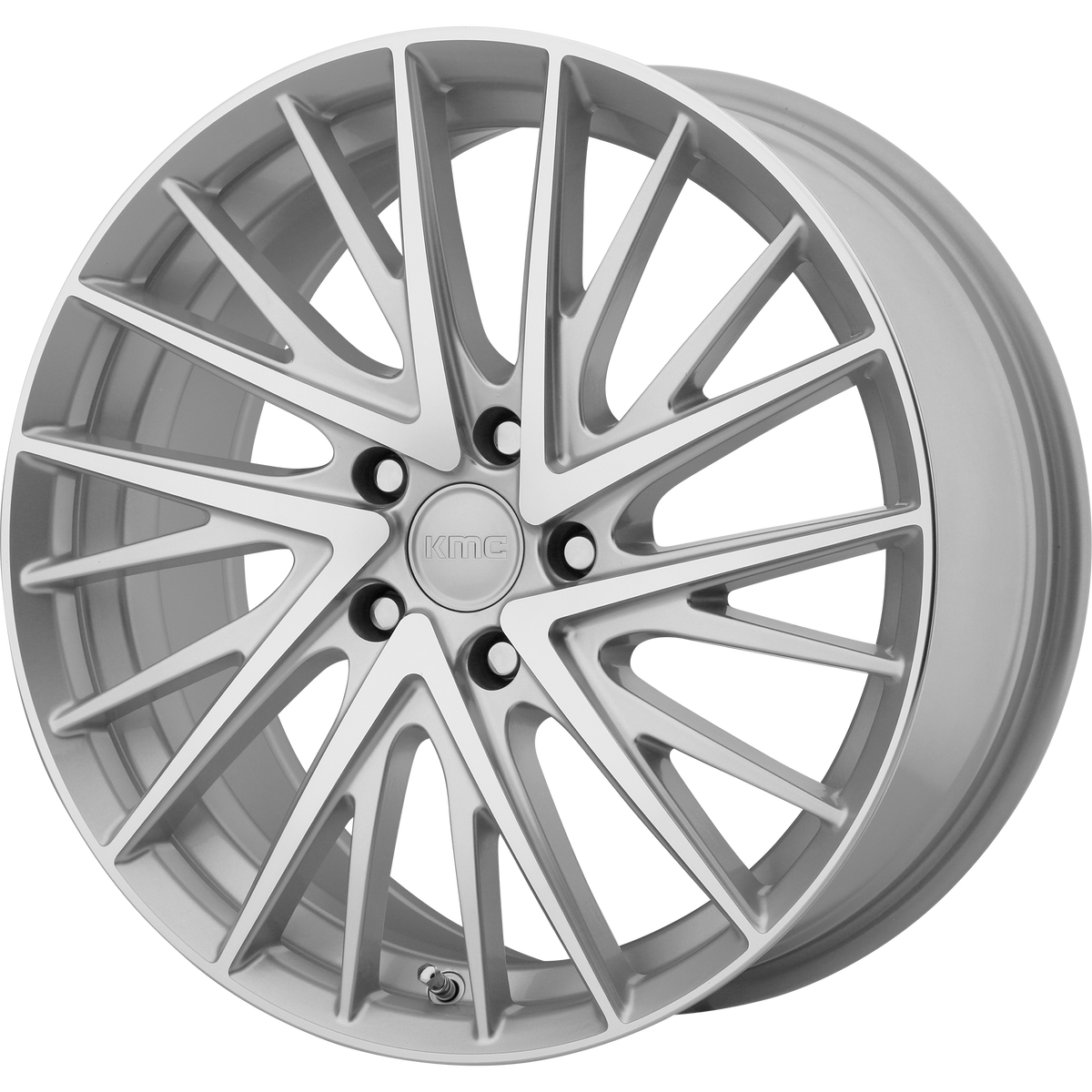 17x7.5 KMC KM697 Silver Machined Wheel 5x4.5 (42mm)