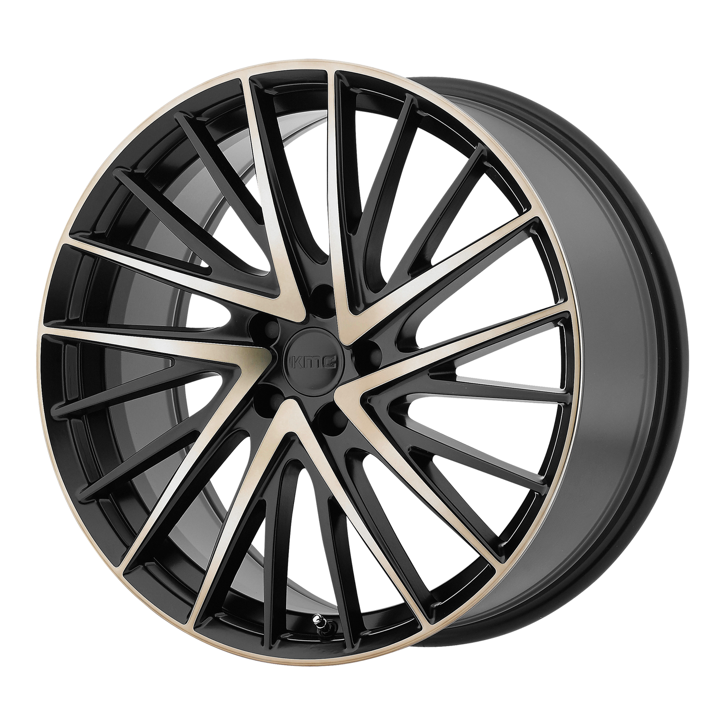 18x8 KMC KM697 NEWTON Satin Black W/ Machined Face Wheel 5x120 (35mm)