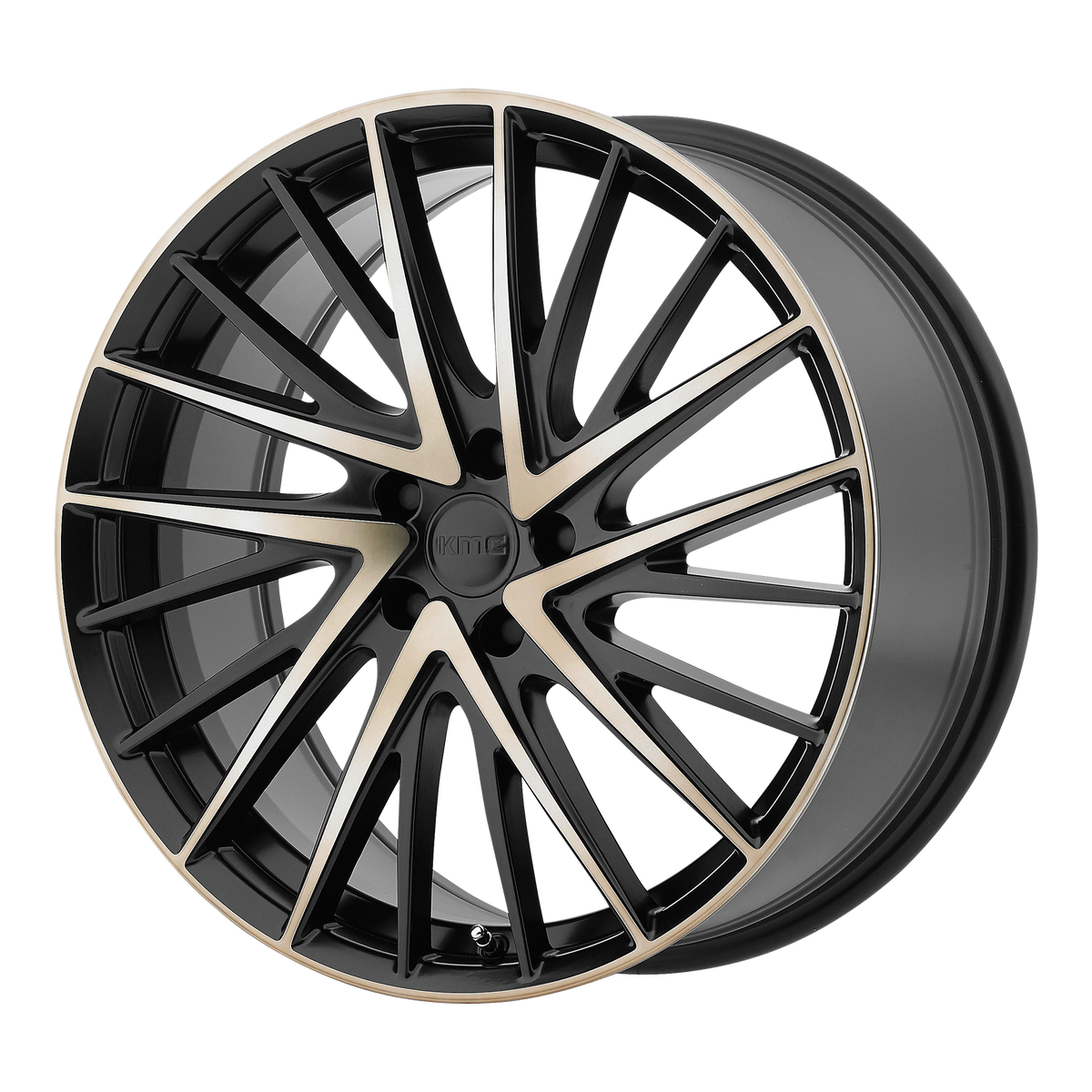 20x9 KMC KM697 Satin Black Machined Wheel 5x4.5 (42mm)