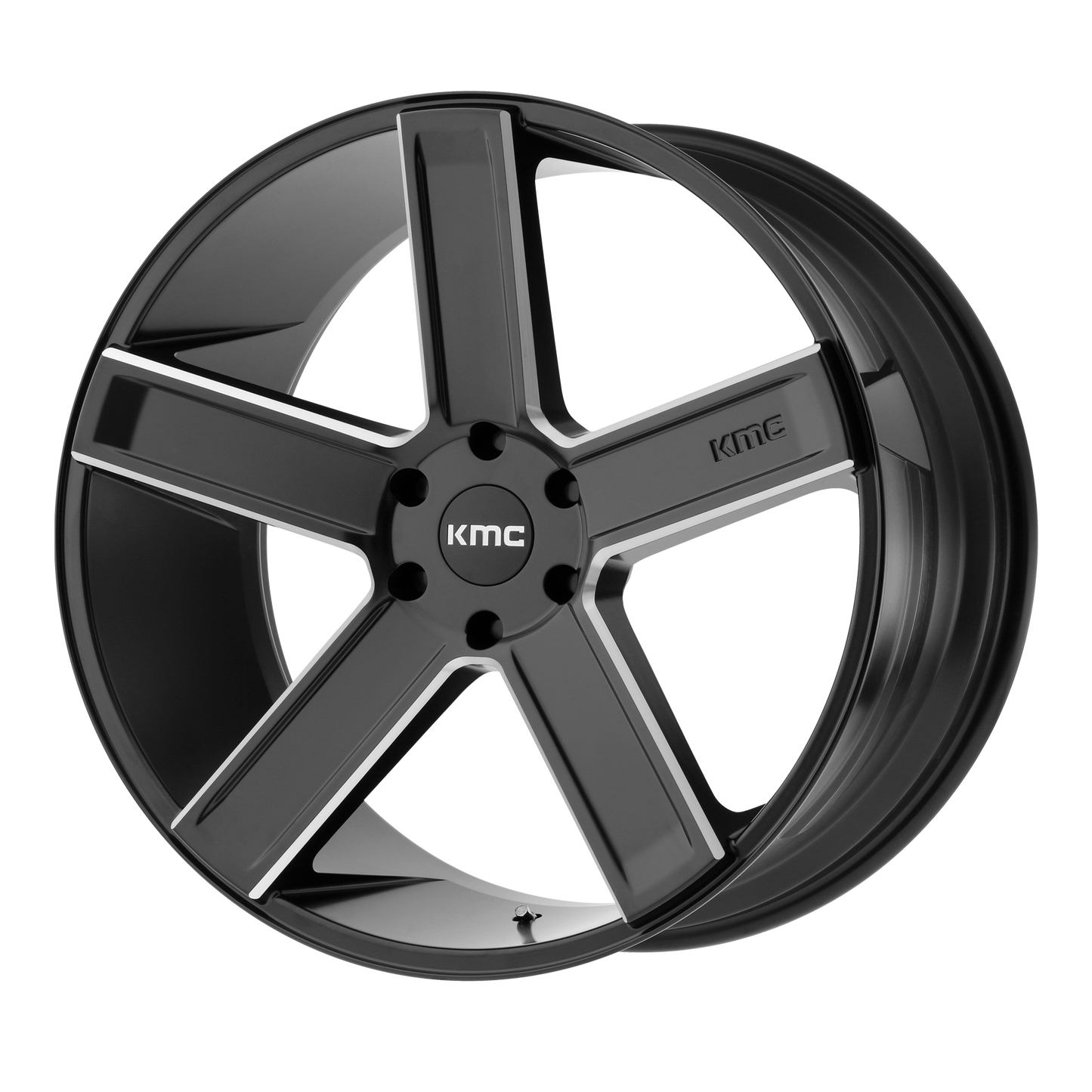 22x9 KMC KM702 DUECE Satin Black Milled Wheel BLANK (15mm)
