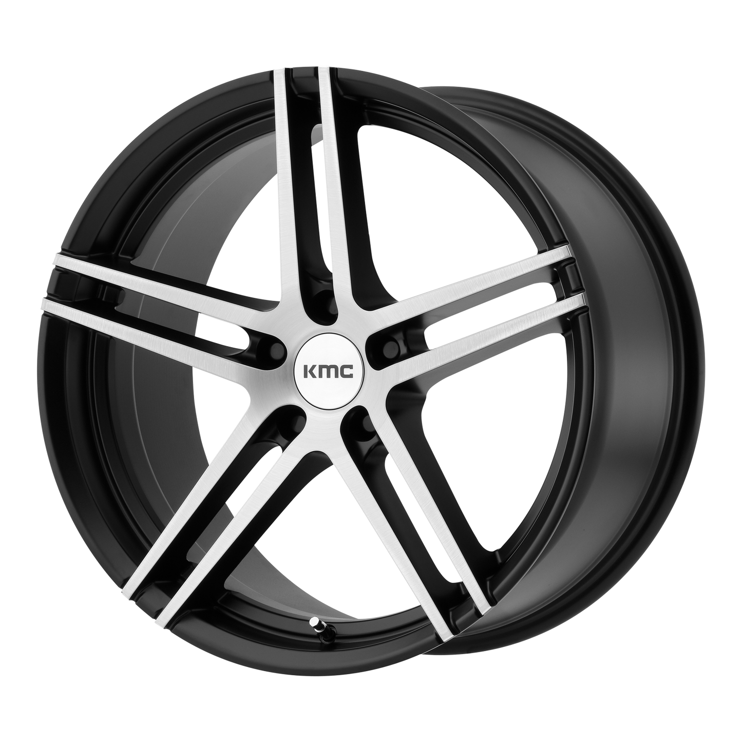 19x9.5 KMC KM703 MONOPHONIC Satin Black Brushed Wheel 5x4.5 (45mm)