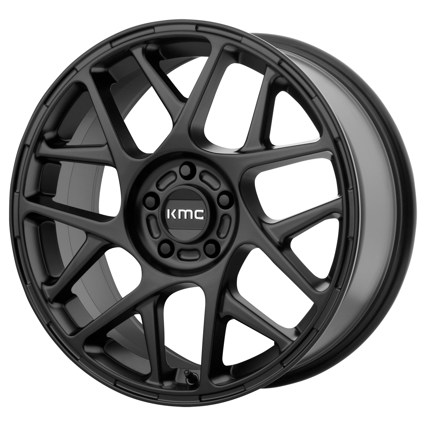18x8 KMC KM708 BULLY Satin Black Wheel 5x108 (38mm)