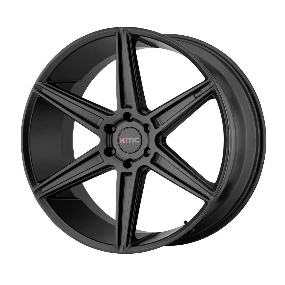 24x10 KMC KM712 PRISM TRUCK Satin Black Wheel 6x5.5 (30mm)