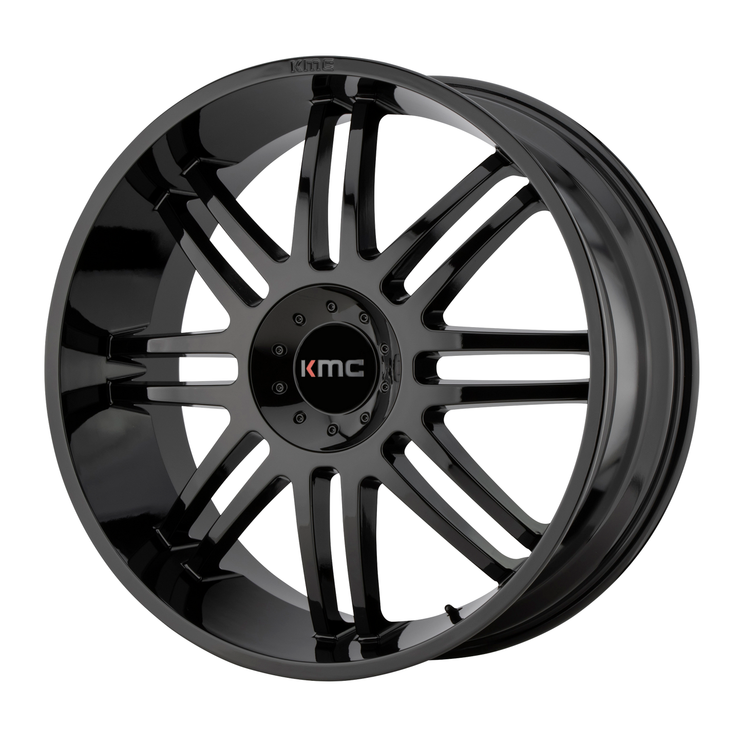 22x9.5 KMC KM714 REGULATOR Gloss Black Wheel BLANK (30mm)